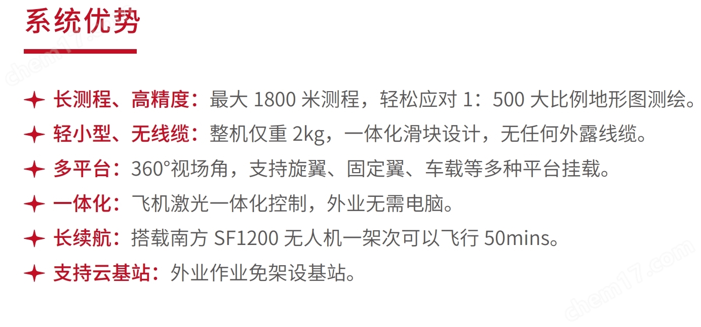 多平臺激光雷達無人機載式