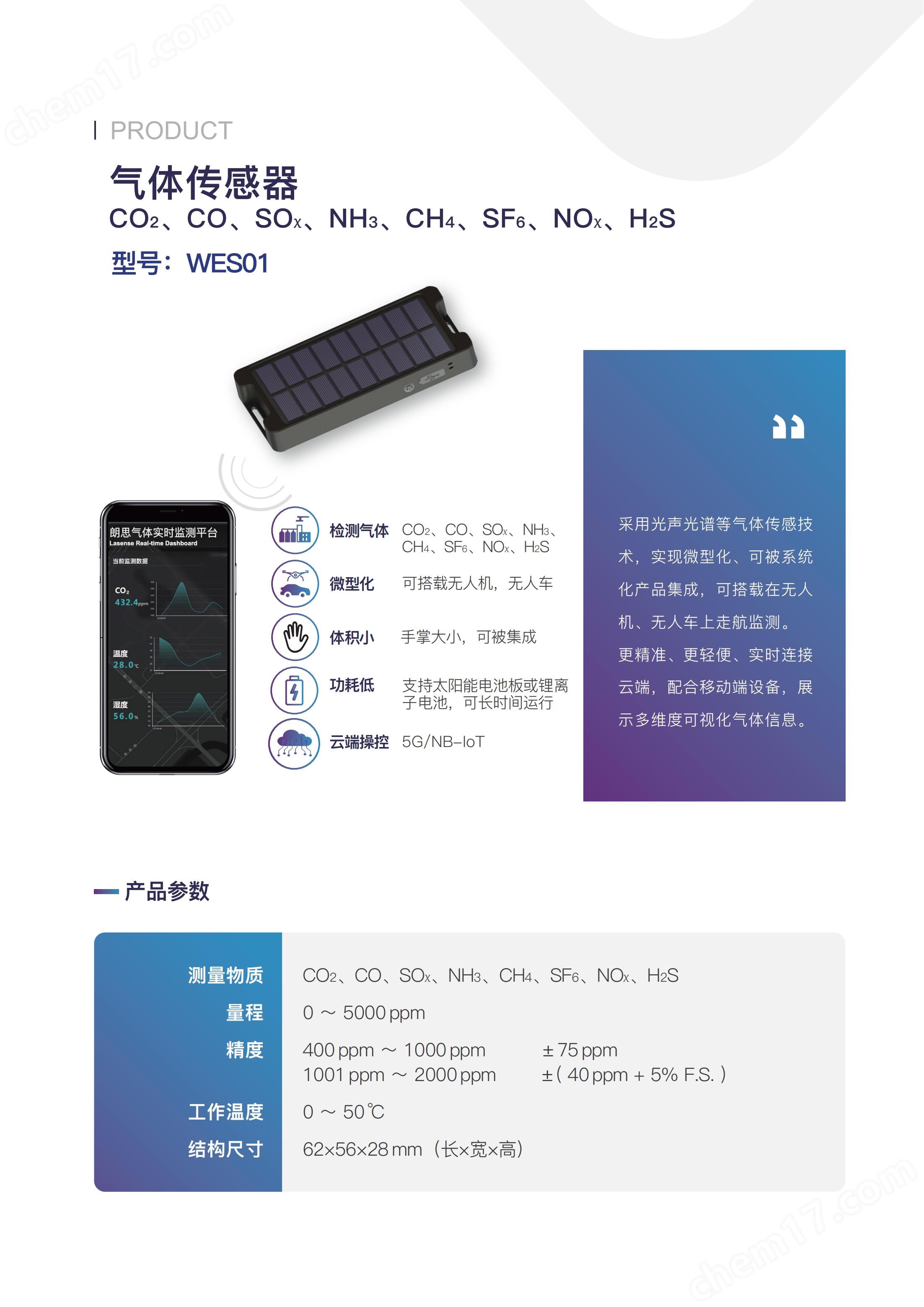 WES01 多氣體光學(xué)傳感器