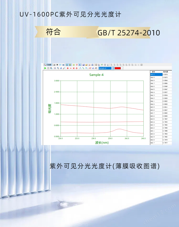 測液晶顯示器用薄膜測試紫外可見分光光度計(jì)