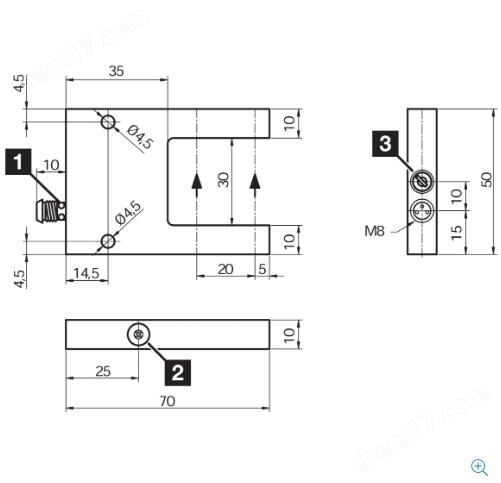 DI-SORIC特殊規(guī)格的槽型光電開關(guān)