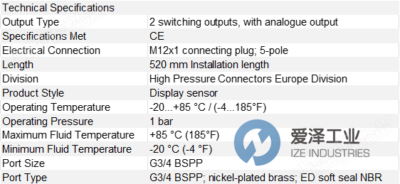 PARKER液位溫度控制器SCLTSD-520-10-05